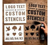 1 mm PVC Custom Stencils for Spray Painting,Crafts Reusable | Reusable Stencils, Personalised with Logo Name, Letter Number Template, Star Flower Shapes, DIY on Wood Fabric Glass Canvas
