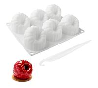 1 Mold, 1 Mold Release Knife, Dessert Cake Mold Release Cup, Creative Cooking Mold, Silicone Modeling Equipment, Suitable for Ovens, Microwave Ovens, Freezers.