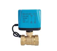 1" Motorized Ball Valve 2 Wire Female Thread 8 N·m Big Torque Brass DN25 Electric Ball Valve 12V 24V 110V 220V AC/DC(110VAC_Normally Closed)
