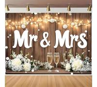 1 Mr & Mrs Background - Suitable for wedding and bride bath decoration without electricity