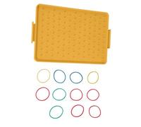 1 Multifunctional Geometry Geoboard STEM Learning Tool for Kids Students Hands-on Math Teaching Aid for School Home Use Portable Pegboard