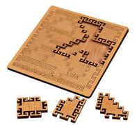 1 Natural Wood Fractal Tray Puzzle, Auspicious Cloud Pattern Wooden Jigsaw Puzzles for Adults, The Clearly Impossible Puzzle, Brain Teaser & Stress Relief Toy, Ideal for Solo & Group Entertainment