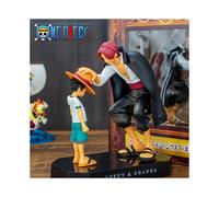(1, NO BOX) 18cm One Piece Anime Figure Four Emperors Shanks Straw Hat Luffy Action Figure One Piece Sabo Ace Sanji