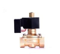 1" Normally Open Brass Solenoid Valve 24 Hours Non Heating 220V 110V 24V 12V Energy-Saving Solenoid Valves for Water/Gas(BSPT_220VAC)