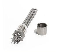 1"NPT/BSP Thread Heating Element DC48V/36V Immersion Water Heater With 600W/900W1200W/1500W 200mm Length All 304SUS for Boiler(WHITE,48V BSP_1200W)