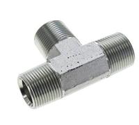 1'' NPT Male Zinc plated Steel Tee 140 Bar - Hydraulic