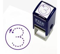 1 Number Formation Teachers Motivational Feedback Marking Stamper School Pupils Work 25mm Primary Teaching Services (Purple)