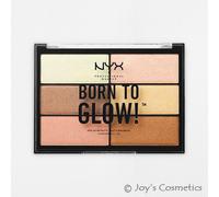 1 NYX Born to Glow Highlighting Palette - Silky Shade "BTGHP01" Joy's cosmetics