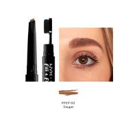 NYX Professional Makeup, Fill & Fluff Eyebrow Pomade Pencil, Creamy Pomade Formula, Precise Tip, Paddle Brush for Blending, Taupe