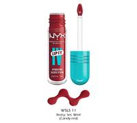 NYX Professional Makeup Lip IV Hydrating Gloss Stain, Lip Gloss, Up to 12HR Hydration, High Pigment, Wet Shine Finish, Red-y. Set. Wet!