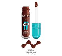 NYX Professional Makeup Lip IV Hydrating Lip Stain Gloss, Up to 12HR Hydration, High Pigment, Wet Shine Finish, Espresso Soak