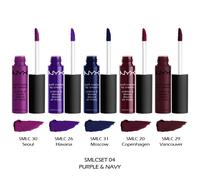 1 NYX Soft Matte Lip Cream Lipstick Set - Full size "SMLCSET04 - Purple & Navy"