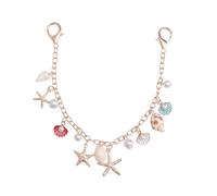 1. Ocean-Inspired Shell Star Bear Pendant Layering Chain Lightweight Beaded Jewelry For Women Casual Outfit Accessories Versatile Pearls Chain Jewelry Accessory