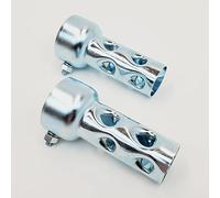 1-⅞” OD x 4" Long Exhaust Baffles for Exhaust Pipes & Mufflers - Noise Reducer/Silencer - SOLD AS A PAIR w/Mounting Nut & Bolt - Galvanized Steel - Motorcycle, Harley, Chopper, Bobber, Cafe Racer