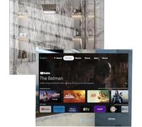 1 of SARASON WebOS Latest Apps-Waterproof 19-inch Mirror Smart TV-Bathroom TV with 2 Built-in Speakers- Bluetooth, Chromecast, USB Video