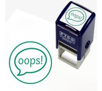 1 Oops! Teachers Motivational Feedback Marking Stamper School Pupils Work 25mm Primary Teaching Services (Green)