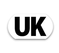 1 Or 2 Pack - Small Subtle 12cm UK Flat Oval Legal and Compliant Car Sticker for Europe - Self Adhesive Vinyl GB Van Camper Caravan Trailor (1)