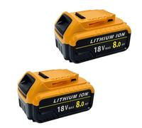 1 or 4 Battery for Dewalt XR 12000mAh Replacement DCB184 DCB200 DCB180 DCB182 DCB101 DCB107 DCB112 Applicable to Cordless Power Tools Batteries 8.0Ah with LED Indicator (2 batteries)