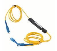 1 Over 2 Pigtail Optical Fiber Splitter Singlemode Sc/UPC Connector for Ftth Passive Optical Networks 1310-1550 Nm Low-Loss Abs Housing 1.2 M Cord Length 1 Pc
