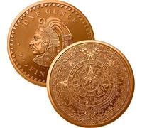 1 oz .999 Pure Copper Round/Challenge Coin (The Aztec Calendar)