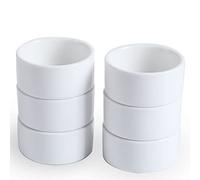 1 oz Mini Porcelain Ramekins Set of 6, Small Ceramics Souffle Dish, Exactly Designed for Dipping Sauce, Ketchup, Salsa and Jams, 30ml White