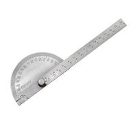 1 Pack 0-180° 180 Degree Stainless Steel Protractor Tool Angle Finder Ruler Semicircle Goniometer for Painting Drawing Tool for Students Machinists Carpenters DIY Lovers