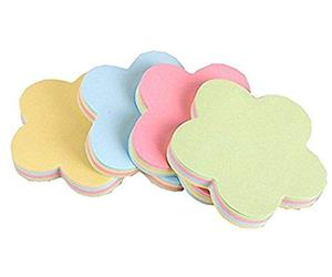 1 Pack 100 Sheets Flower Shape Sticky Notes Cube Notepads - 76 * 76mm - Assorted Colors Creative And Exquisite Workmanship Lovely and professional