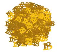 1 Pack/1000 Pieces of Gold Number 18 Birthday Confetti, Gold Confetti Happy Birthday Decoration, 18th Anniversary Celebration Party Decoration, Table Decoration Centerpiece.