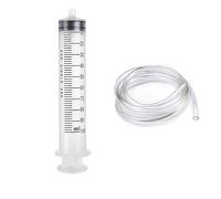 1 Pack 100ml Syringes with 1m Tube,Syringe 100ml Large Plastic Syringe for Scientific Labs, Nutrient Measuring, Watering, Refilling