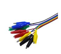 1 Pack/10pcs Alligator Clip to Flexible Breadboard Jumper Wires 10pin 20/30cm Female/Male for Test Lead Breadboard and Circuit Board (Male-30cm)