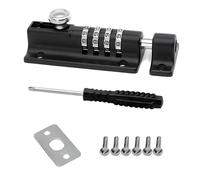 1 Pack 120mm Combination Bolt Lock, 4 Digit Zinc Alloy Locking Latch, Weatherproof Security Gate Lock for Shed Garage Fence and Garden Door