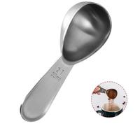 1 Pack 18/8 Stainless Steel Coffee Scoop: 30ml Metal Measuring Spoon with Short Handle for Ground Coffee, Beans, Powder, Espresso (30ml)