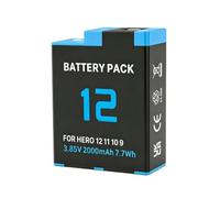 1 Pack 2000mAh Replacement Batteries for GoPro Hero 12 11 10 9, 3.85V 7.7Wh High-Capacity Li-ion Batteries, AHBDT-901D Compatible, Long-Lasting Power for Action Cameras