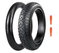 1 Pack 20x3（75-406） Bike Tire with Tube Fat Tire for Ebike Mountain Bike Heavy Duty High-Performance Wear-Resistant E-Bike Mountain Snow Bike Tire (20" x 3.0"-1 Tire 1 Tube 2levers)