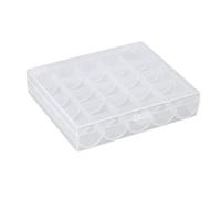 1 Pack 25 Slots Empty Bobbins Spools Box, Machine Bobbin Organizer Plastic Case Sewing Craft Plastic Case Storage Box For Sewing Machine Clever and attractive