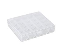 1 Pack 25 Slots Empty Bobbins Spools Box, Machine Bobbin Organizer Plastic Case Useful and Attractive
