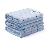 1 Pack 3 Blankets Super Soft Cute Dot Pattern Pet Blanket Flannel Throw for Dog Puppy Cat Dot Medium(30x20), Blue