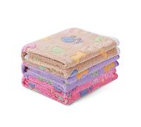 1 Pack 3 Blankets Super Soft Fluffy Cute Bone Pattern Pet Blanket Flannel Throw for Dog Puppy Cat Pink/Brown/Purple Small