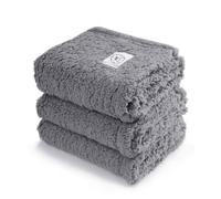 1 Pack 3 Calming Blankets Fluffy Premium Fleece Pet Blanket Soft Sherpa Throw for Dog Puppy Cat Grey Medium (30“x20'')