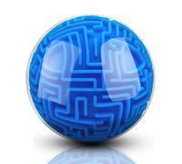 1 Pack 3D Puzzle Maze Ball Brain Teasers Games Memory Sequential Puzzle Cube Balls Educational Toys for Kids Teen & Adults Birthday Christmas Stocking Stuffers Gifts, Hard Challenges