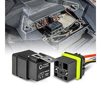 1 Pack 5-Pin 12V Bosch Style Waterproof Relay Kit [Harness Socket] [12 AWG Hot Wires] [SPDT] [60/80 Amp] 12 volt Automotive Marine Relays for Boats Auto Fan Cars