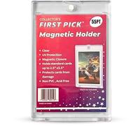 (1 Pack) 55PT Premium One Touch Magnetic Card Holder Thick Size - PVC Free - UV Protection - Hard Plastic Protector for Collectible Sports Cards Acrylic Display Card Cases