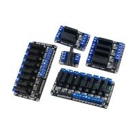 1-Pack 5V 1/2/4/6/8 Channel Solid State Relay Module High/Low Level SSR G3MB-202P 240V 2A Output with Resistor Fuse for(5V 6 way High)