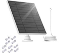 [1 Pack] 5V 4W Googlecam Solar Panel Compatible With Nest Camera Outdoor & Indoor (Battery Version) - 13.1ft Charging Cord