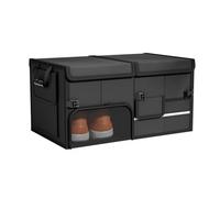 1 Pack 60L Car Boot Organiser for Audi A4 Cabriolet B6/B7 2002-2009, Foldable Storage Box with Lids and Shoe Compartment, Waterproof Oxford Cloth