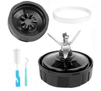 1-Pack 7 Fins Blender Blade Replacement for Ninja, Extractor Blade Assembly Compatible with Ninja Auto iQ BL480 BL482 BL642 BL682 NN102, Ninja Blender Replacement Parts with Sealing Ring, Hook, Brush
