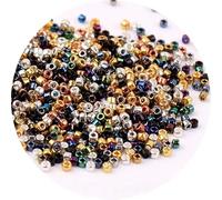 1 Pack 720pcs Mixed Colors Metallic Glass Seed Beads 2MM Loose Glass Spacer Beads for Craft DIY Beading