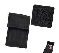 1 Pack 9V Acoustic Guitar Battery Pouch Cool Guitar Pick Pocket Carrying Case Accessories Portable Electronic Battery Organizer, Generic Guitar Pickups Bags Protective Cases Black