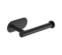 1 Pack Adhesive Toilet Roll Holder Stand - Matte Black SUS304 Stainless Steel, Rustproof Toilet Paper Holder No Drilling Tissue Holder for Kitchen Bathroom Wall Mount Bathroom Tissue Holder