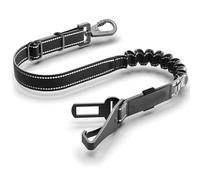 1-Pack Adjustable Dog Car Safety Harness - Universal Vehicle Travel Restraint for Pets, Headrest-Mounted Secure Harness System, Comfortable Car Seat Belt for Dogs (Black)